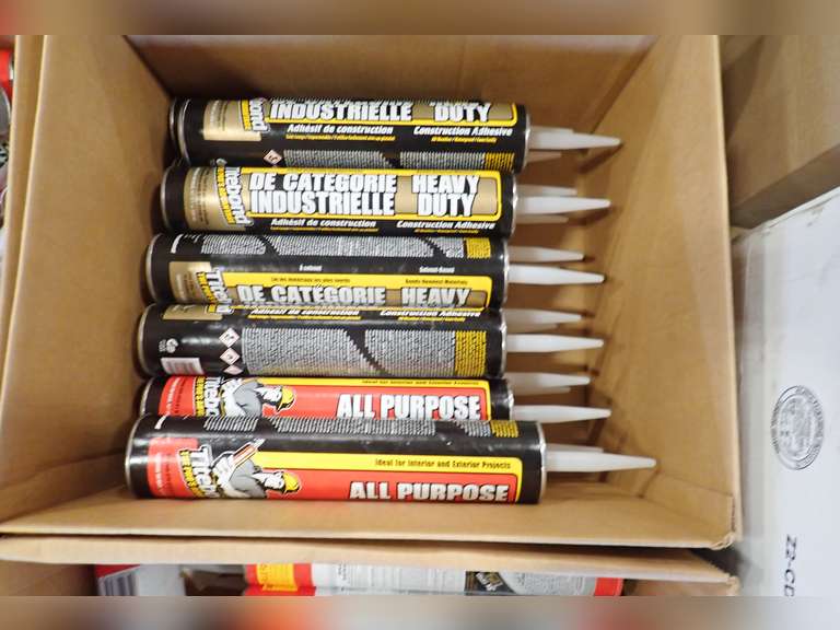 Lot of (18) Tubes Asst. Construction Adhesive.