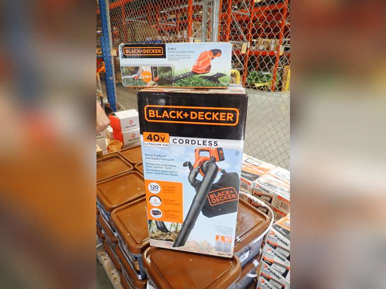 Lot of Black & Decker Surface Sweeper/Vacuum and Black & Decker 2-in-1 Garden Shears.