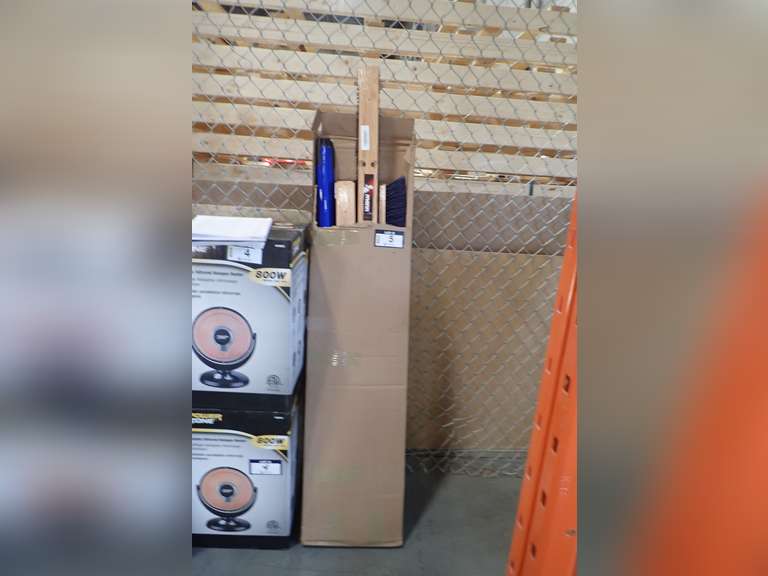Lot of (5) Mann Push Brooms.