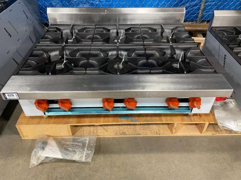 NEW SIERRA HP636 6-BURNER GAS COUNTERTOP HOT PLATE