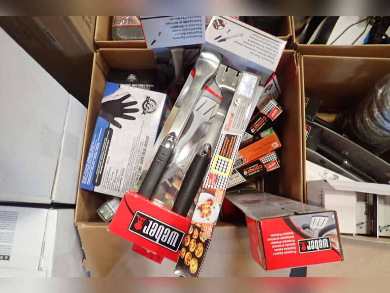 Lot of Weber Premium BBQ Tools, Resuable Mesh Grill Mats, Weber Spatulas, Disposable Gloves, etc.