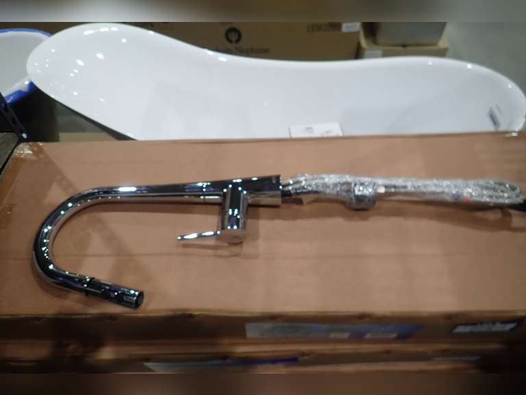 DISPLAY Arced Pull-Down Kitchen Faucet.