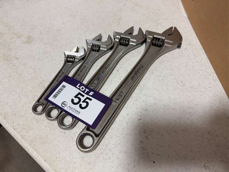 Lot of (4) Snap-On Crescent Wrenches