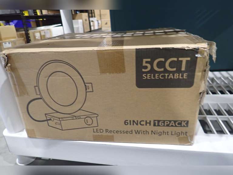 5CCT Selectable 6" LED Recessed Lights w/Night Light 16-pk.