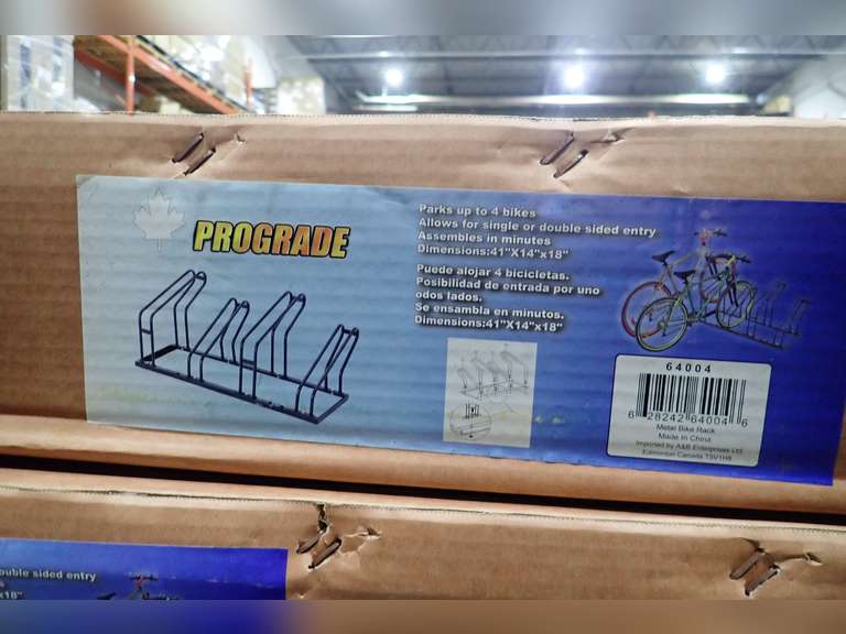 Prograde 4-Bike  41"x14"x18" Metal Bike Rack.