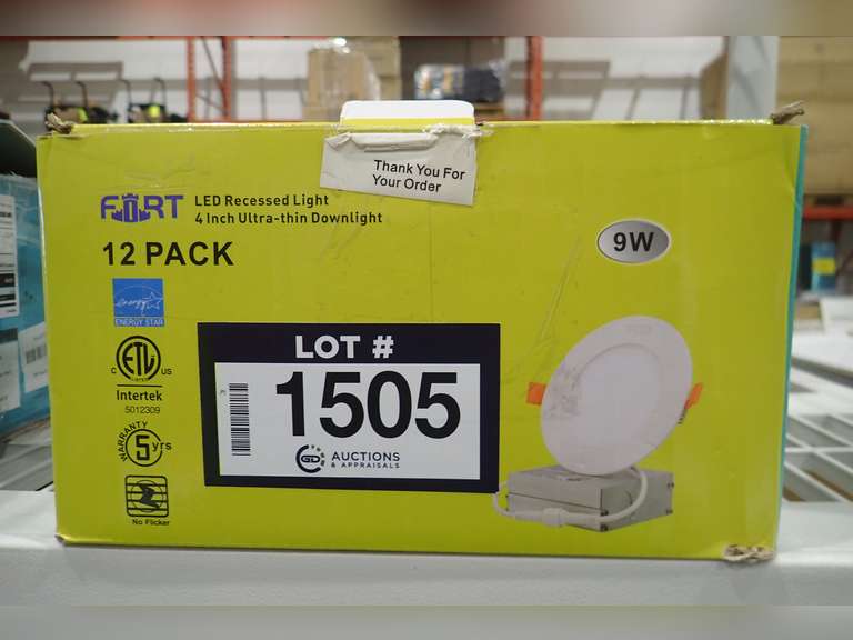 Firt LED Recessed Light 4" Ultra-Thin Downlight 12-pk.