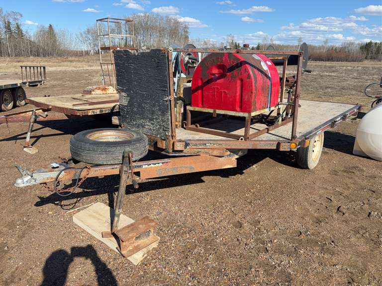 12’ S/A Utility Trailer w/ Slide Out Ramps VIN: OBL **Items Located On the Trailer Not Included** **Cannot Be Remved Until Thursday May 28th**