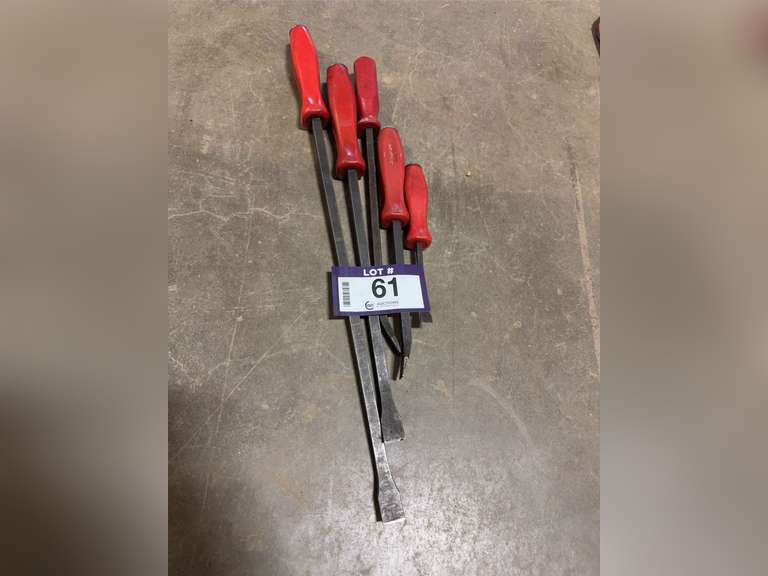 Lot of (5) Snap-On Pry Bars
