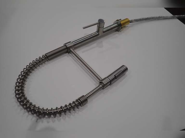 DISPLAY Vogt Arced Pull-Down Kitchen Faucet.