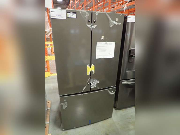 GE GNE27JMMES French Door Slate Top Refrigerator/Bottom Freezer- NOTE: PLEASE INSPECT.