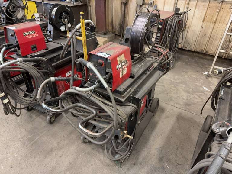 Lincoln Electric FlexTec 450 Welder w/ Lincoln Electric LF-72 Wire Feeder, Cart, Torch, Cables, Etc.