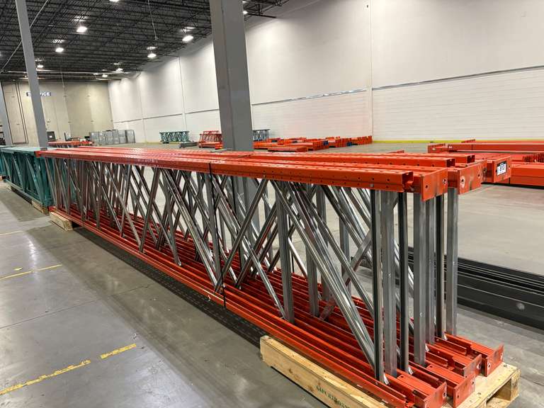 Lot of (8) 24'x42" Pallet Rack Uprights.