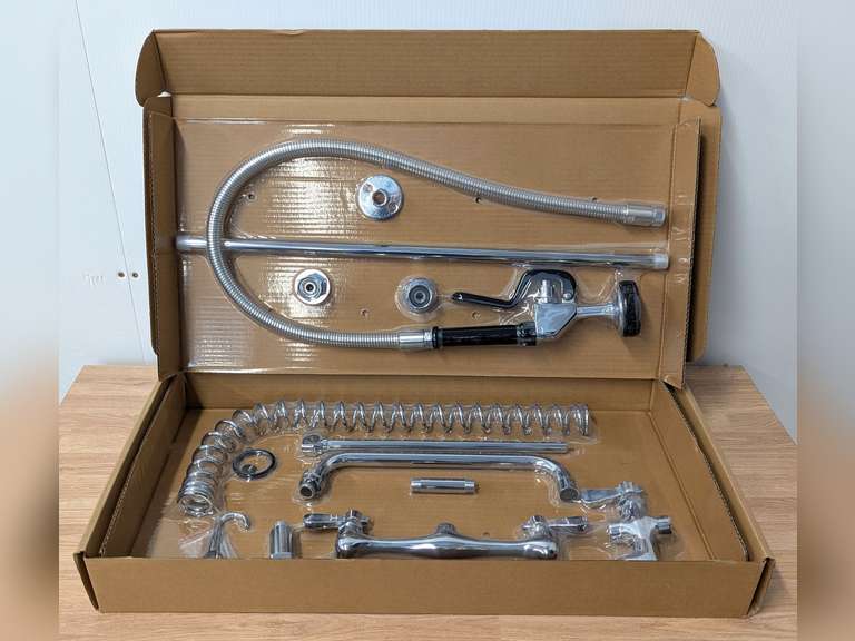 NEW PRE-RINSE ASSEMBLY WITH 12.5" CENTER FAUCET, OMCAN 22124