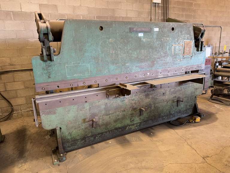 1978 Accupress 120 Ton Hydraulic Brake, 12’ Bed, 220V, 3PH