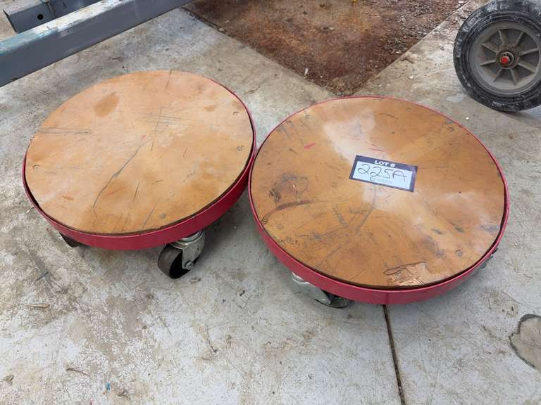 Lot of (2) 16” Barrel Dollys, 728lb. Capacity