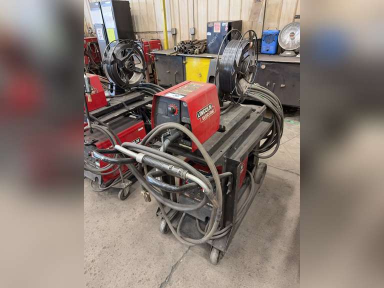 Lincoln Electric FlexTec 450 Welder w/ Lincoln Electric LF-72 Wire Feeder, Cart, Torch, Cables, Etc.