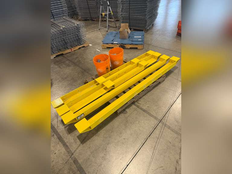 Lot of (3) 42" Rack End Guards and (4) 94" Rack End Guards