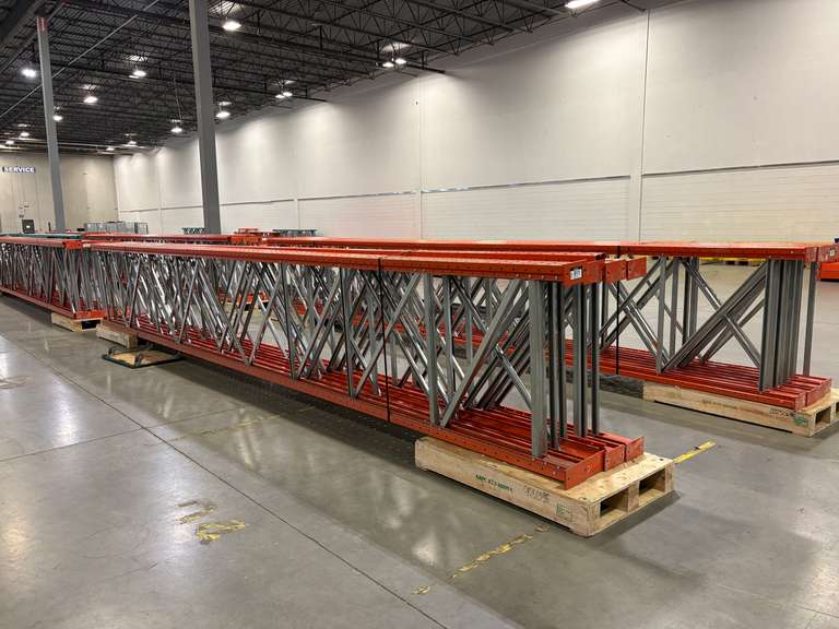 Lot of (7) 24'x42" Pallet Rack Uprights.