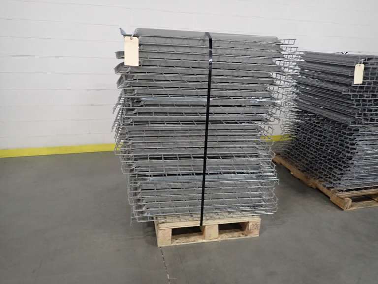 Lot of Approx. (32) Pallet Rack 46"x43" Wire Mesh Decking.