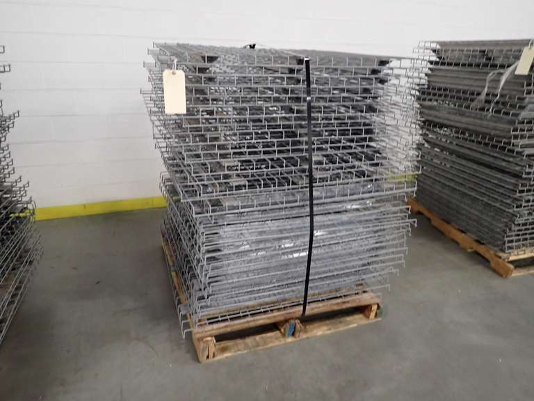 Lot of Approx. (32) Pallet Rack 46"x43" Wire Mesh Decking.