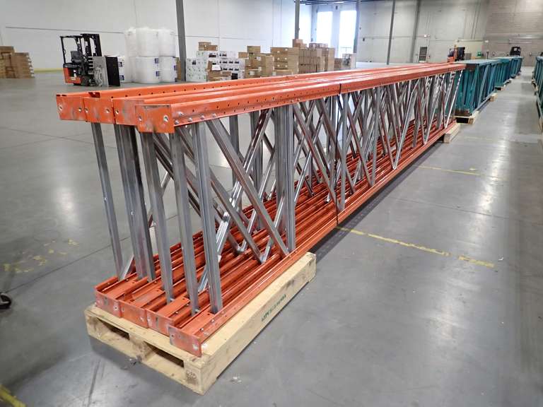 Lot of (8) 24'x42" Pallet Rack Uprights.