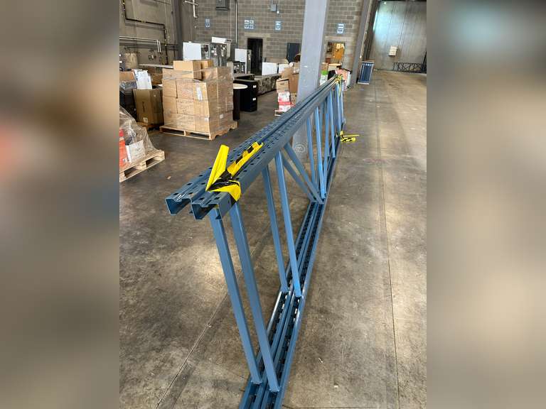 Lot of (2) 22' X 42" Unirack F50 Pallet Rack Frames *DAMAGED*