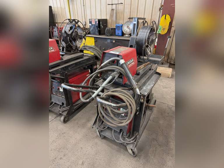 Lincoln Electric FlexTec 450 Welder w/ Lincoln Electric LF-72 Wire Feeder, Cart, Torch, Cables, Etc.