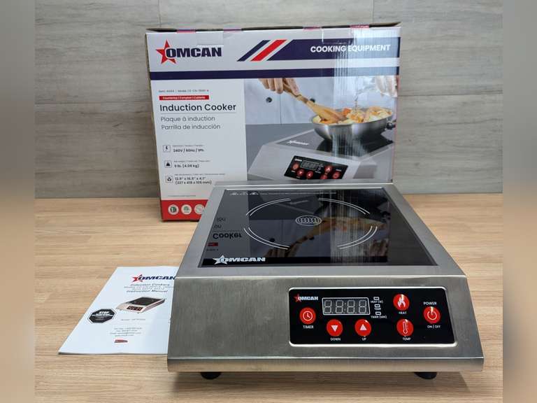 NEW 11" X 11" STAINLESS STEEL COMMERCIAL COUNTERTOP INDUCTION COOKER, OMCAN 44414