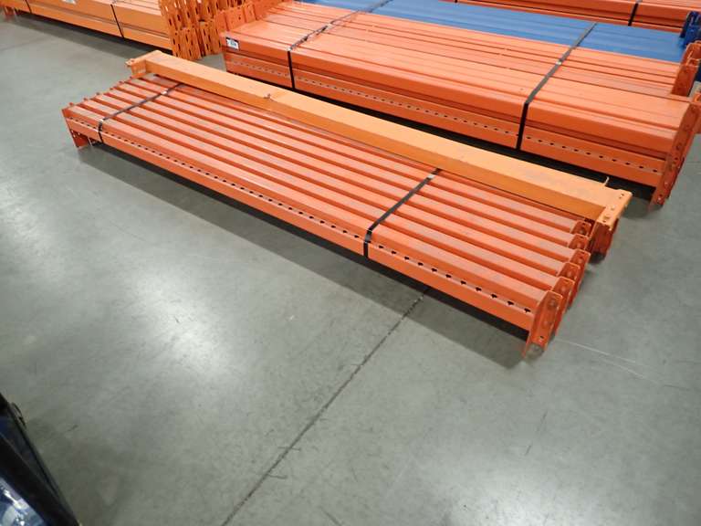 Lot of Approx. (11) Pallet Rack 8' Crossbeams- NOTE: ONE DAMAGED.