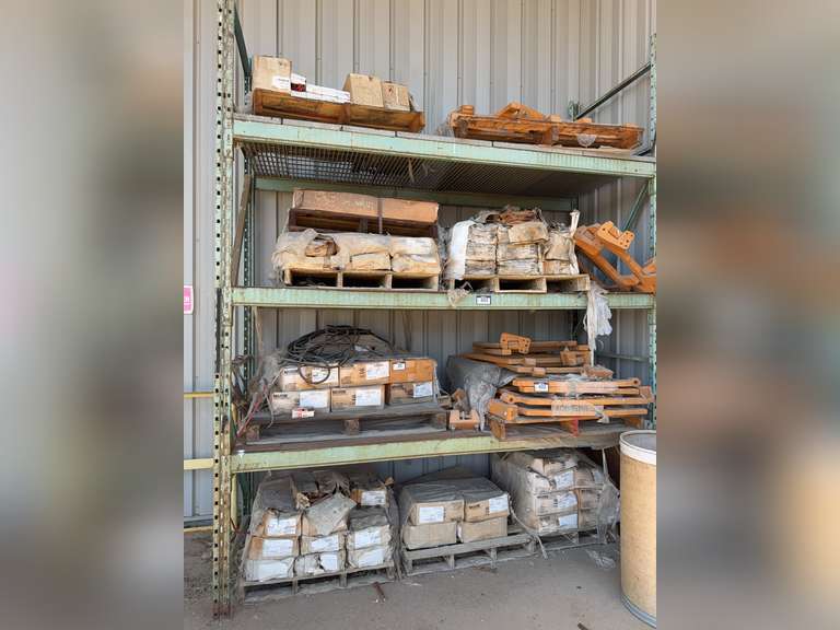 Lot of (8) Pallets of Asst. Nelson Stud Welding Ferrules, Studs, etc. *Saftey Gates and Pallet Rack 