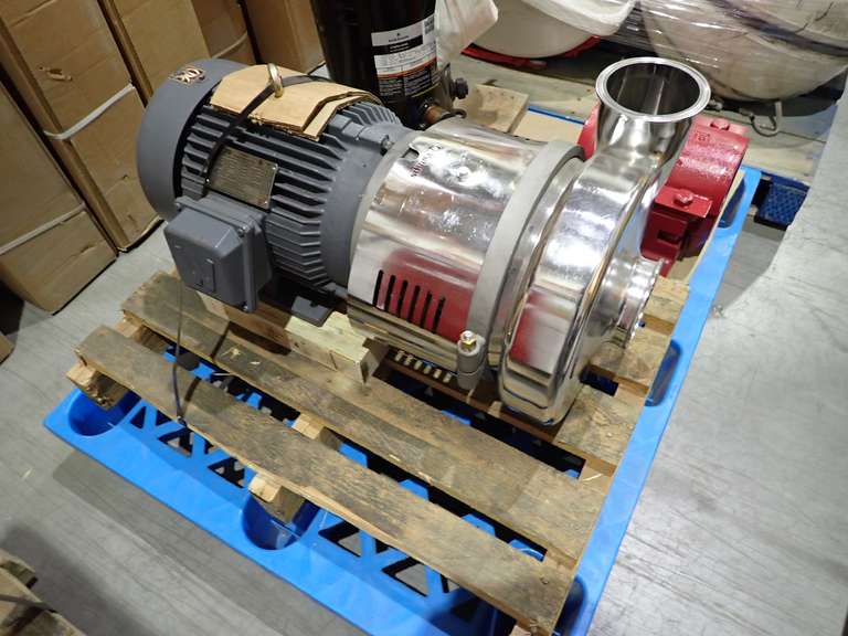 Q-Pumps QC+4410-M-DG SIC 3 1/4" Centrifugal Pump w/3-phase 7.5hp Induction Motor.
