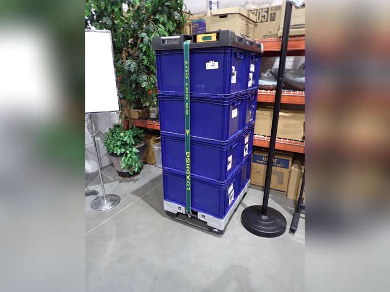 Load Hog 8-Bin Mobile Transport Box w/Lids and Room Dividers.