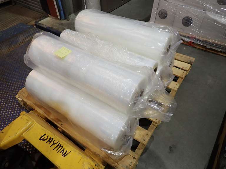 Lot of (6 1/2) Rolls 29"W x 3" Core Shrink Wrap.