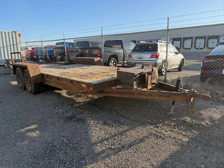 18’ T/A Flat Deck Trailer w/  Flip-over Ramps, VIN#: OBL