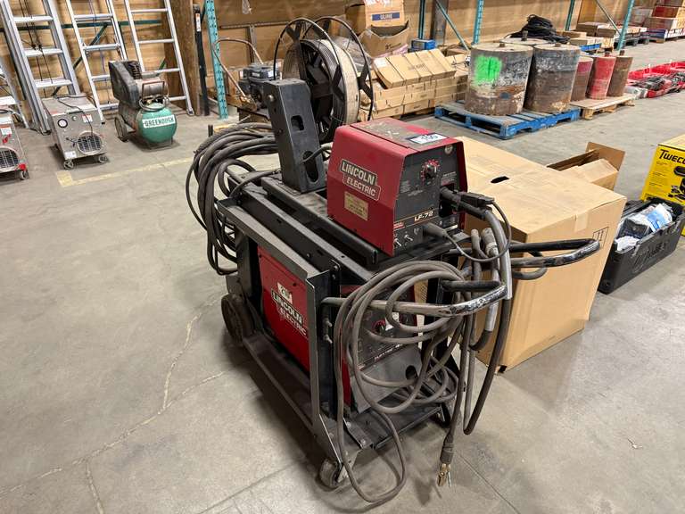 Lincoln Electric Flextec 450 Multi-Process Welder w/ LF-72 Wire Feeder, Cart, etc.