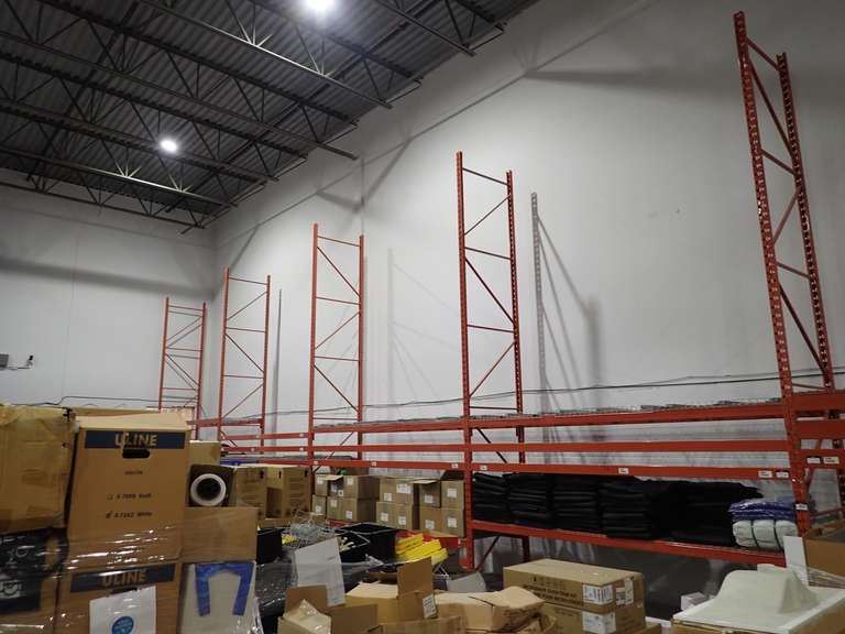 Lot of 42"x19' Pallet Racking-BUYERS RESPONSIBLE FOR TEARDOWN.