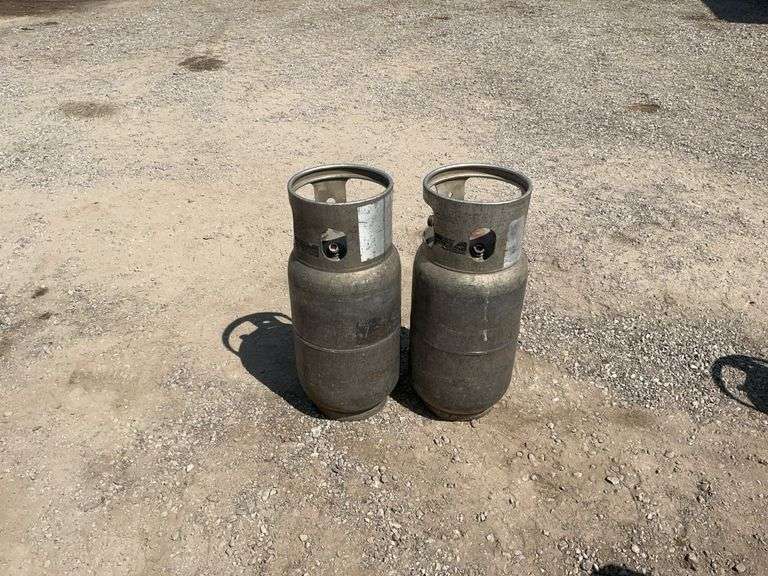 (2) aluminum propane tanks