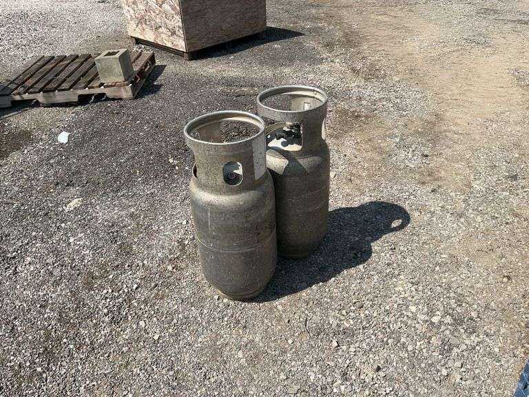 (2) aluminum propane tanks