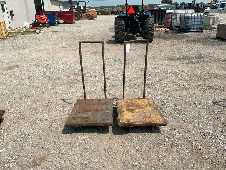 4 wheel metal carts with handle