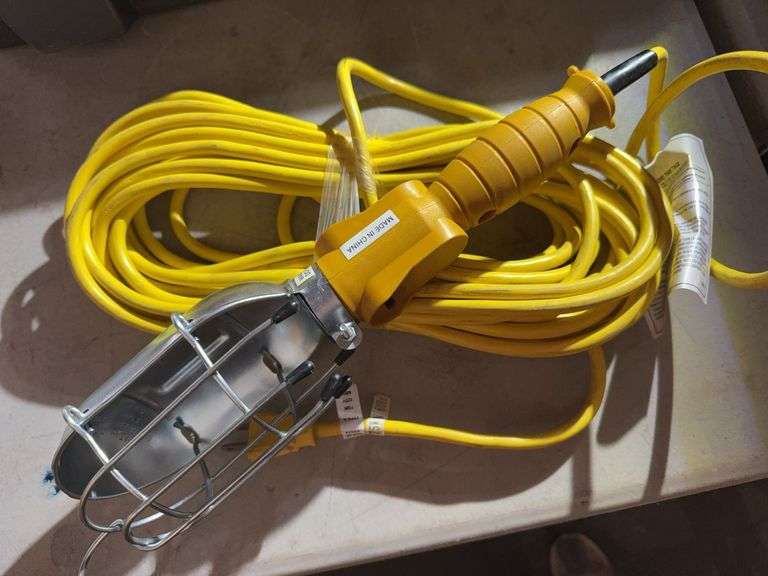 Yellow Industrial Metal Work Light