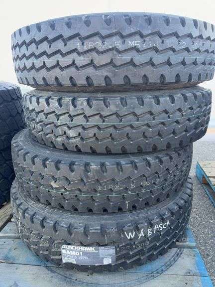 Black Hawk Tires 11R22.5 (Unused 4x)