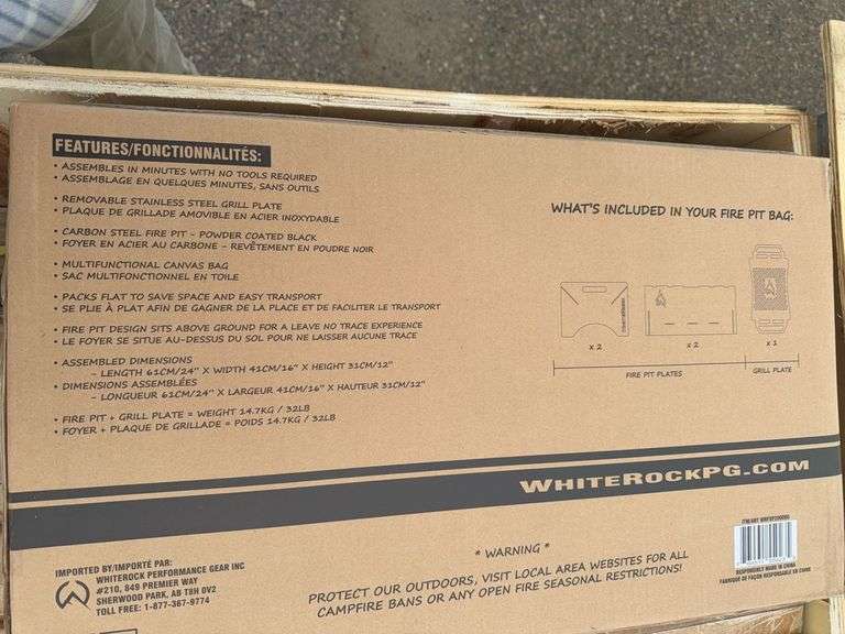 FXP200 Portable Fire Pit+ Grill Plate (Unused)