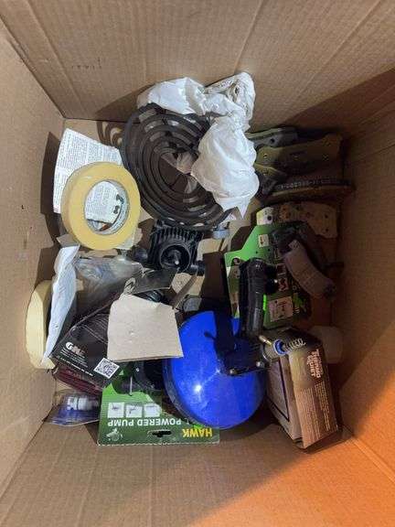 Heavy Duty Electric Cable and Box of Misc.