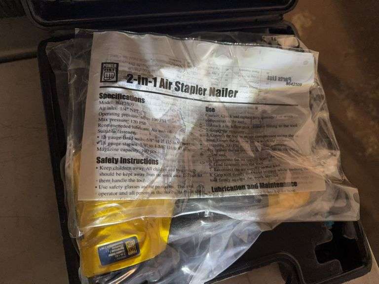 2-in-1 Air Stapler Nailer (Unused)