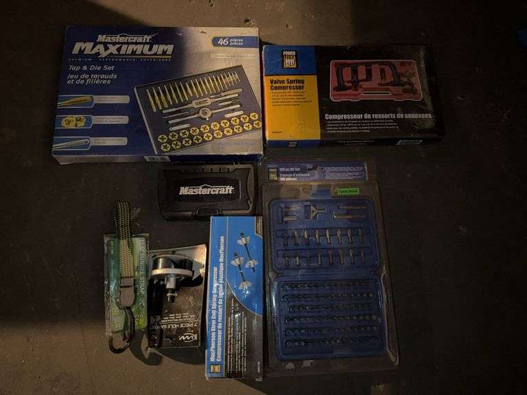 Drill Bit Set, Spring Compressors, Bungee Strap, Tap & Die Set