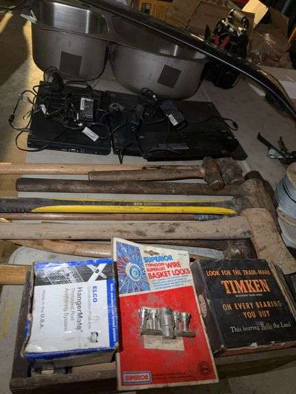 Stainless Steel Double Sink,Bumper Cover,Lenovo Laptop (3x),Sledge Hammer,Ax,Rolling Bearings
