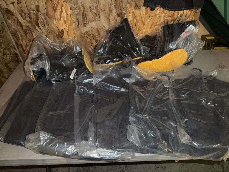 Denim Long Sleeve Polo Shirt,Rain Boots and Face Shield