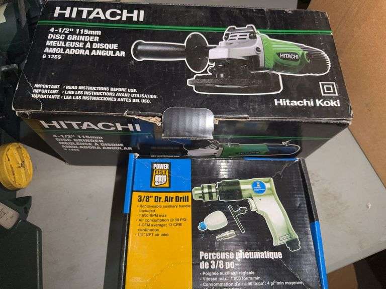 Hitachi Disc Grinder and Powerfist Dr. Air Drill