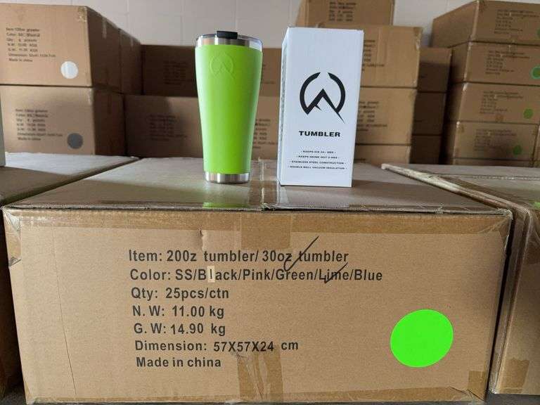 WhiteRock Citrus Lime 30oz PilgrimTumbler (Unused x25)