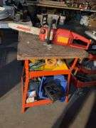 Utility Cart w/ Miscellaneous  and Chainsaw